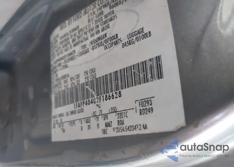 2002 Ford Mustang из США, поврежденный, VIN 1FAFP40402F186628